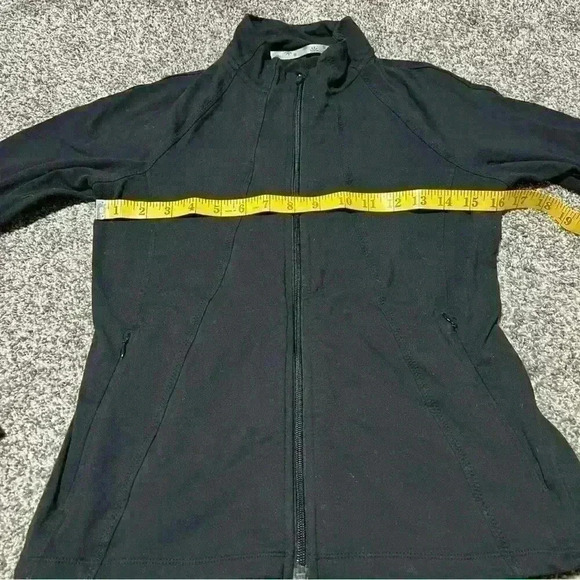 Athleta Criss Cross Hope Jacket Mock Neck Full Zip Black Size S? See Note! - Picture 4 of 10